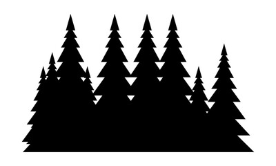 Obraz premium fir tree silhouette vector
