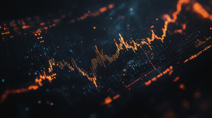 Fototapeta premium Abstract with pastel colorful charts and graphs with statistics to analyze business potential and forecast future development of companies growth.