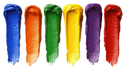 Colorful brushstrokes of oil or acrylic paint