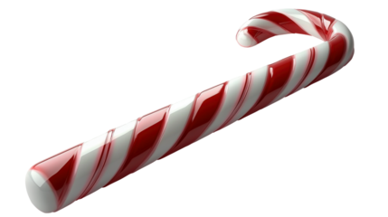 Candy cane on isolated background with vibrant colors