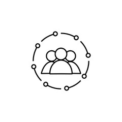 people connecting icon vector illustration