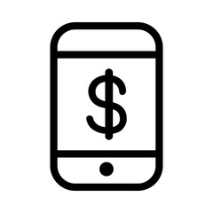 Online banking icon in thin line style vector illustration graphic design