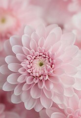 Close-up of delicate pink dahlia flower petals in full bloom