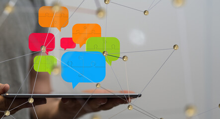 speaking bubble communication conference Digital Network