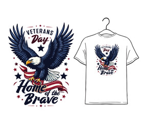 Veterans day t shirt design illustration 