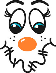 Obraz premium Scarecrow Face Illustration