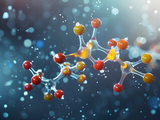 Abstract Structure Background of Molecule Or Atom, molecular structure, structural chemical formula with atoms