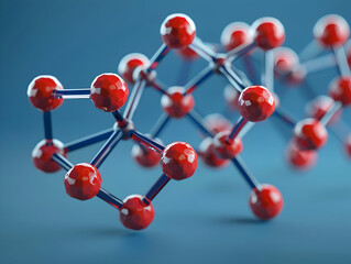 Obraz premium Abstract Structure Background of Molecule Or Atom, molecular structure, structural chemical formula with atoms