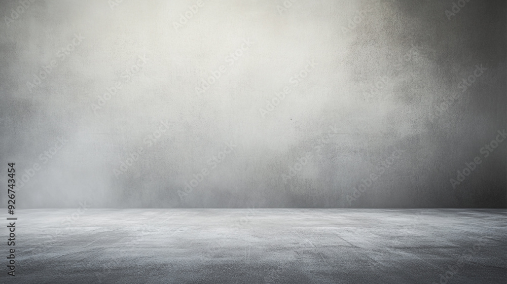 Poster studio backdrop with a soft gray gradient and a subtle textured effect, perfect for portrait backgro