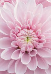 Close-up of delicate pink dahlia flower petals in full bloom