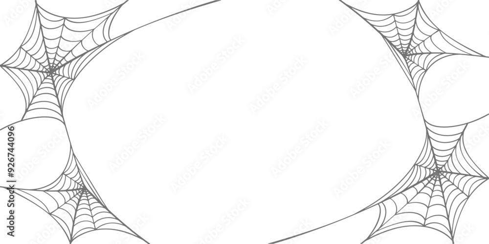 Canvas Prints illustration of a spider web halloween frame, spider web vector eps