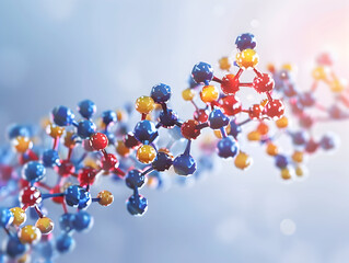 Abstract Structure Background of Molecule Or Atom, molecular structure, structural chemical formula with atoms