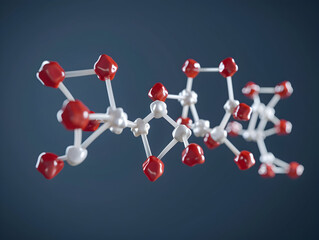 Fototapeta premium Abstract Structure Background of Molecule Or Atom, molecular structure, structural chemical formula with atoms