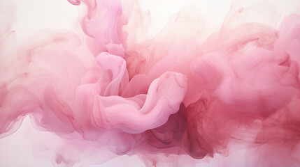 Pink Ink and White Smoke Fusion - Generative AI