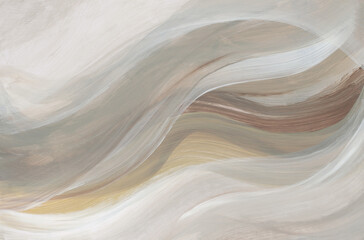 Acrylic, Ink watercolor hand drawn flow brushstroke stain blot wave paper texture horizontal...