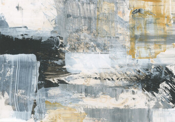 Art Watercolor and Acrylic hand drawn smear blot painting scratch, wall. Abstract paper texture...
