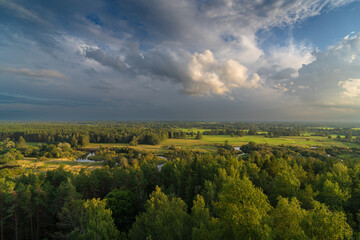 Fototapeta premium landscape with sky and clouds