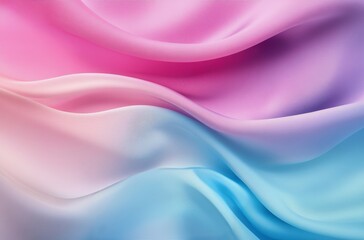 Fototapeta premium Swirling pastel fabric patterns in shades of pink and blue at sunset