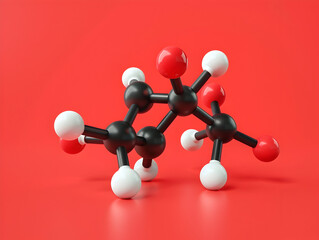 Obraz premium Abstract Structure Background of Molecule Or Atom, molecular structure, structural chemical formula with atoms