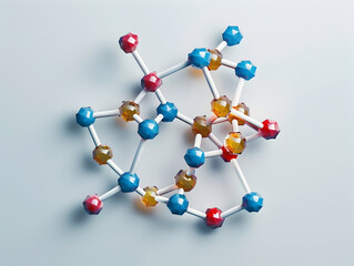 Obraz premium Abstract Structure Background of Molecule Or Atom, molecular structure, structural chemical formula with atoms