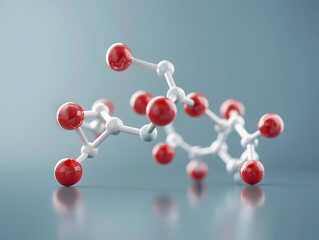 Obraz premium Abstract Structure Background of Molecule Or Atom, molecular structure, structural chemical formula with atoms