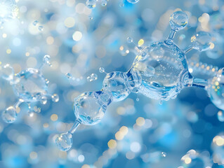 Abstract Structure Background of Molecule Or Atom, molecular structure, structural chemical formula with atoms