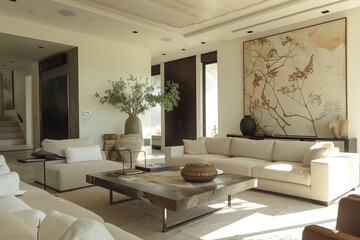 Fototapeta premium Luxurious Living Room with Modern Decor