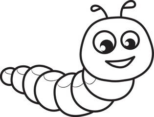 coloring book insect caterpillar