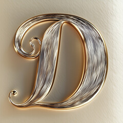 letter gold D