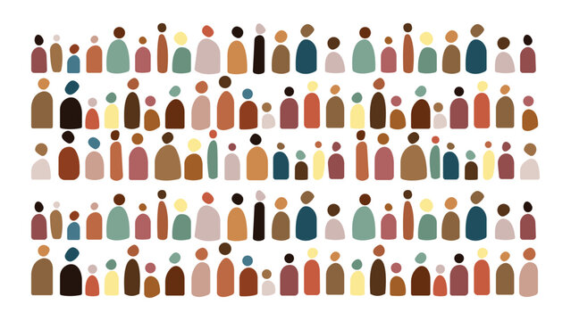 Concept of racial equality, anti-racism, diversity, stop racism, humanity, different wood textures, silhouette, diverse cultures, cultural diversity, wooden face shape, Cooperation, collaboration