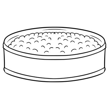 recommend clip art: canned caviar illustration hand drawn outline vector
