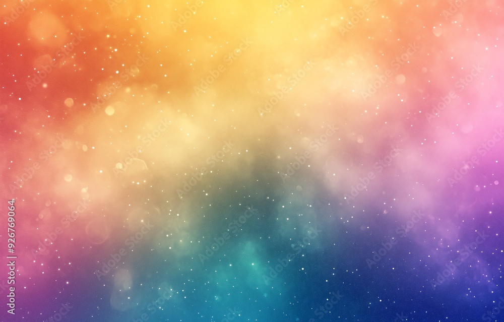 Poster abstract colorful background with bokeh and glow