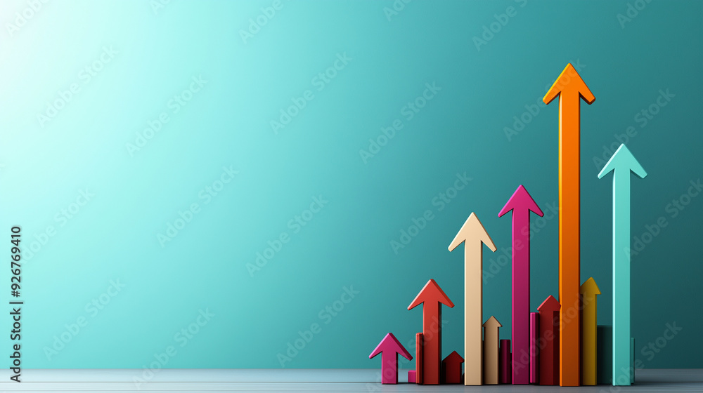 Poster a growth chart with arrows pointing upwards, each arrow representing a different skill and its progr