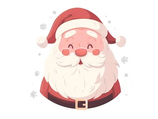 Santa Claus clipart simple illustration for kids. AI generated