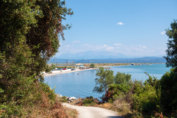 Amazing scenery by the sea in Koronisia, in the Ambracian gulf, Arta, Greece