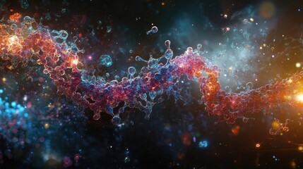 Fototapeta premium DNA Helix Image Perfect for Scientific Research and Analysis