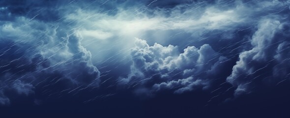Fototapeta premium Dark Stormy Sky with Rain