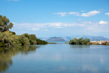 Amazing scenery by the sea in Koronisia, in the Ambracian gulf, Arta, Greece