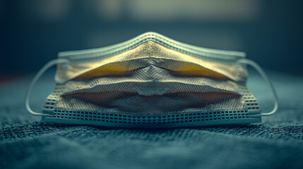 blue denim mask