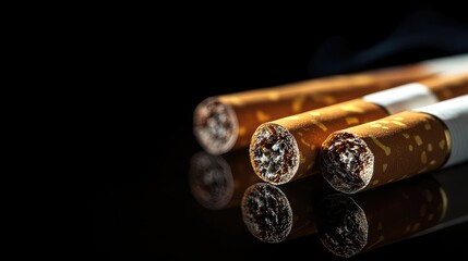 Tobacco Cigarettes Resting on a Desk