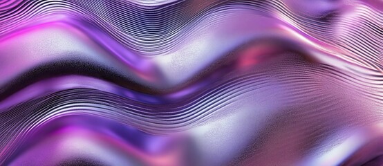 Abstract Purple and Silver Waves