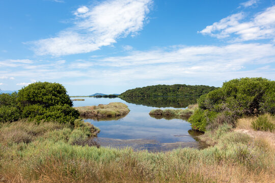 Amazing scenery by the sea in Koronisia, in the Ambracian gulf, Arta, Greece