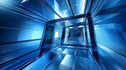 Obraz premium Futuristic blue 3D background