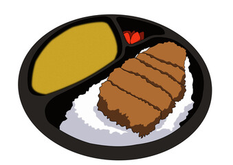 テイクアウトのカツカレー