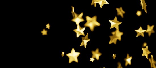 Golden Dreamscapes: Step Into a 3D Rainfall of Gleaming Stars