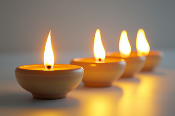 Four Burning Candles: A Symbol of Peace and Tranquility