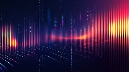 Modern sound wave equalizer vector illustration on a dark background