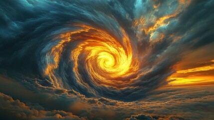 Whirlwind of Clouds and Golden Light