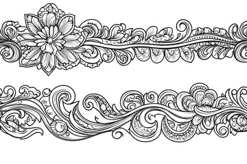 Fototapeta premium Vintage Imperial Baroque Rococo frame. French Luxury rich carved ornamented decor. Victorian wealthy Style structure