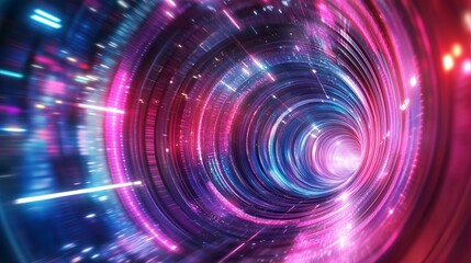 Speed tunnel connection and networking concept depicted in a background design